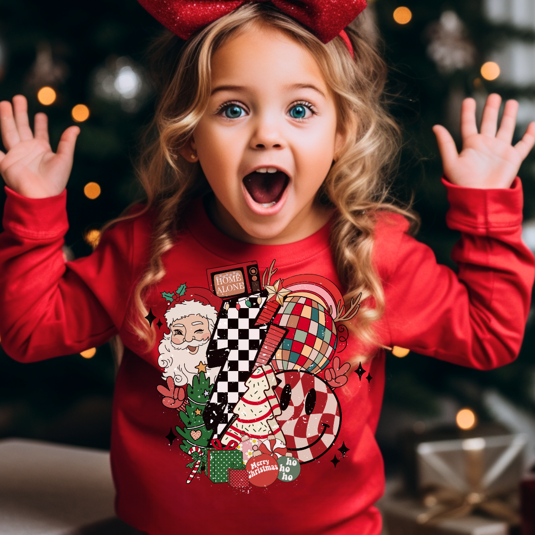 Kids Christmas Sweatshirt: Red