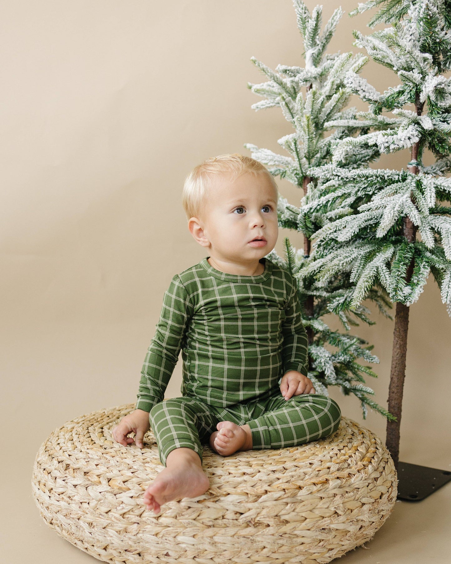 Christmas Green Plaid 2pc Bamboo Pajamas