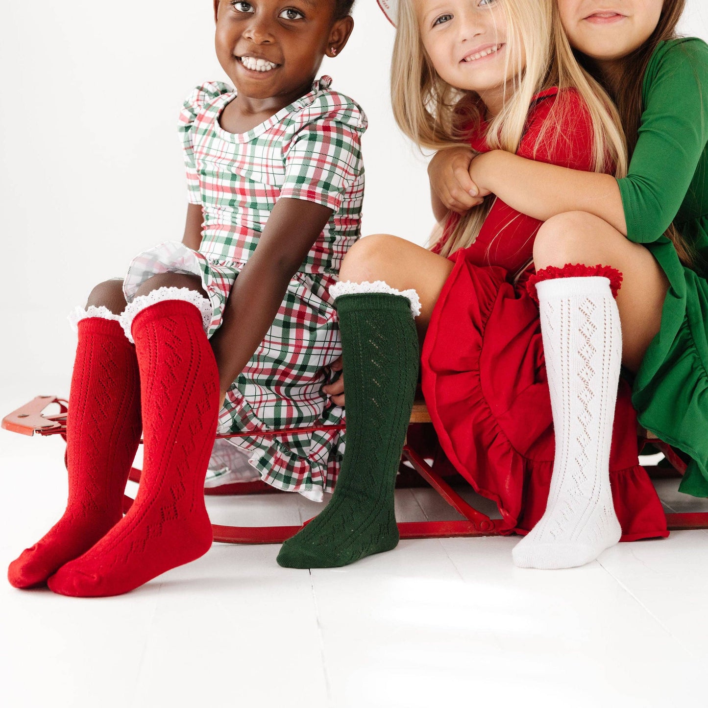 Little Stocking Co - Fancy Christmas Knee High Socks 3-Pack