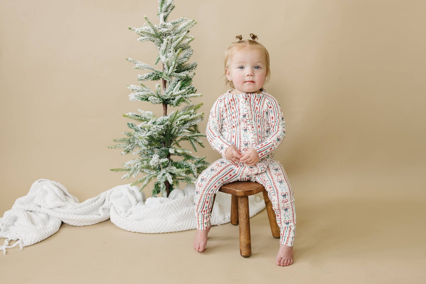 Candy Cane Lane Zippy Romper Christmas Pajamas