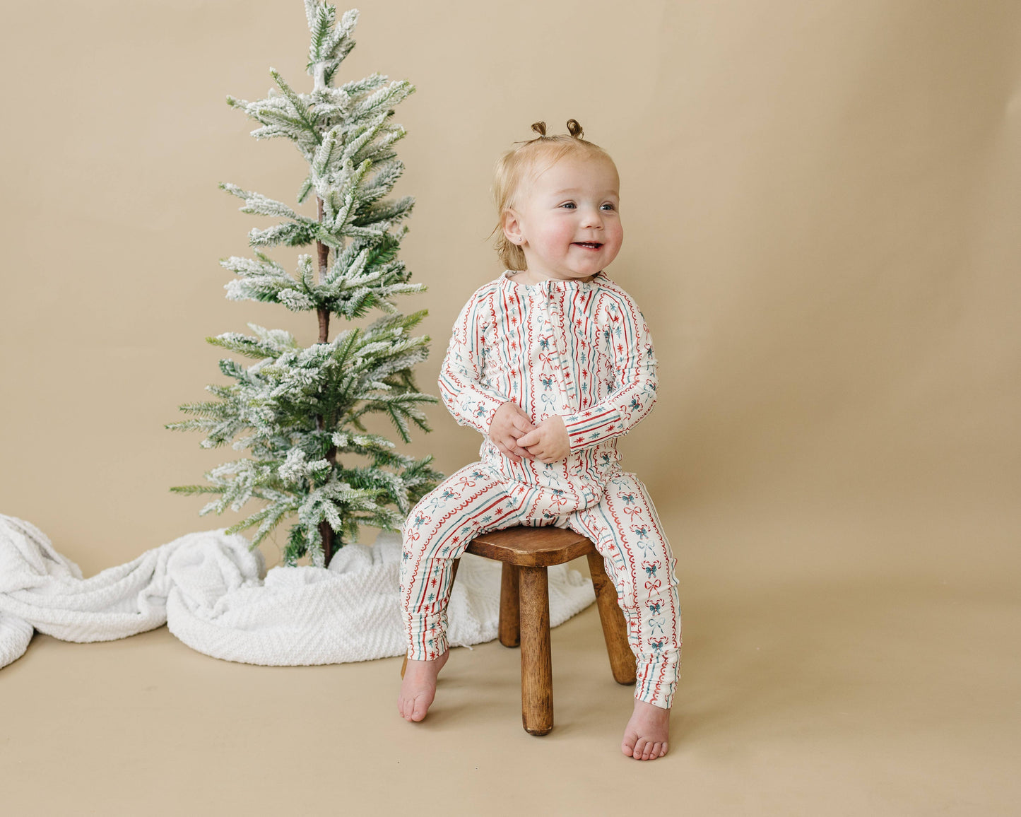 Candy Cane Lane Zippy Romper Christmas Pajamas