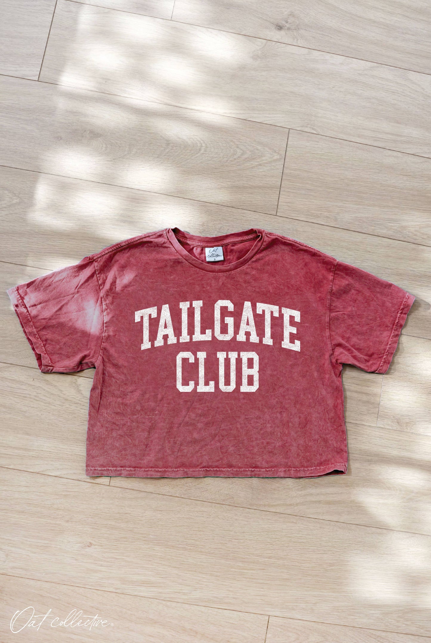 TAILGATE CLUB  Cropped Mineral Graphic Top