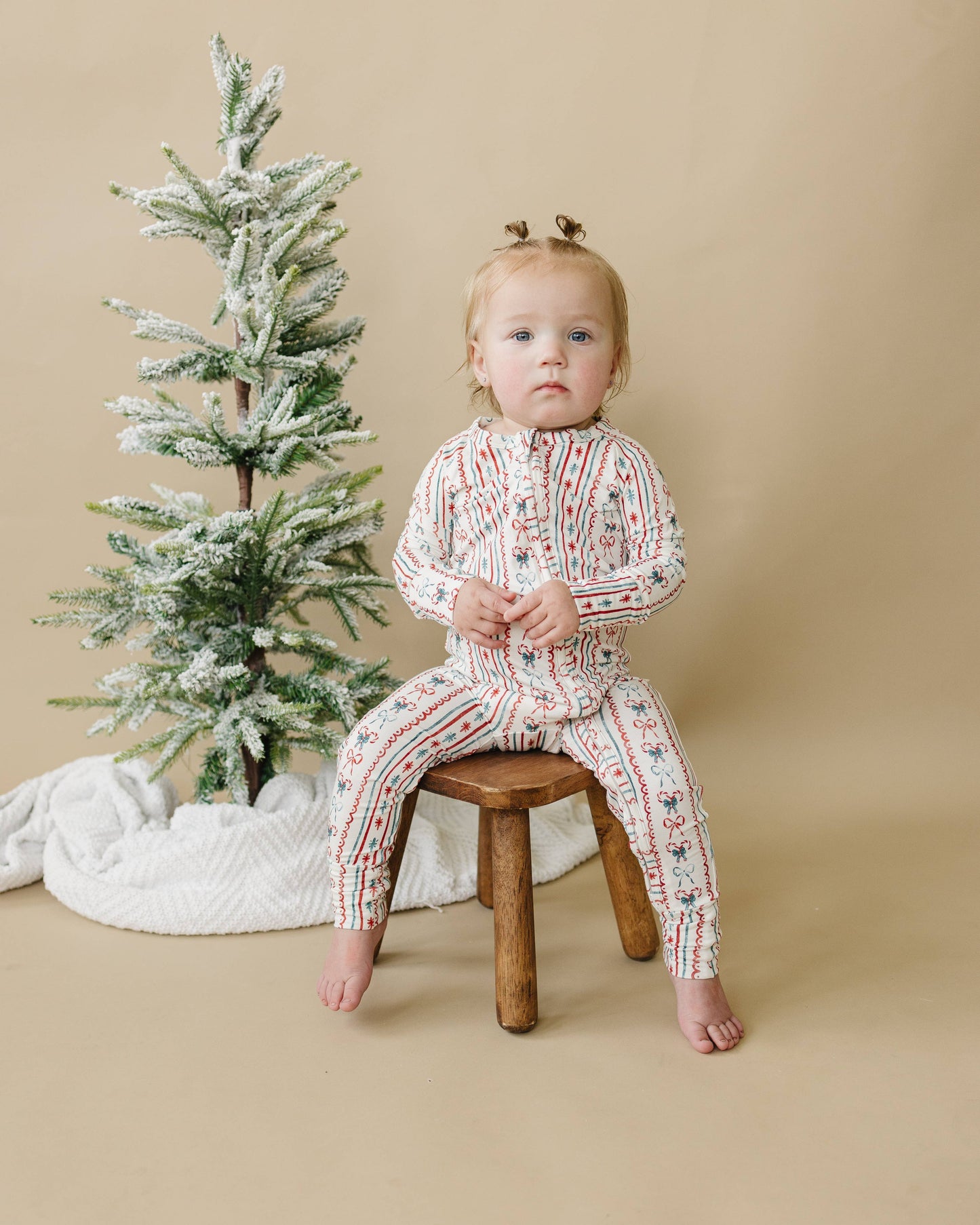 Candy Cane Lane Zippy Romper Christmas Pajamas