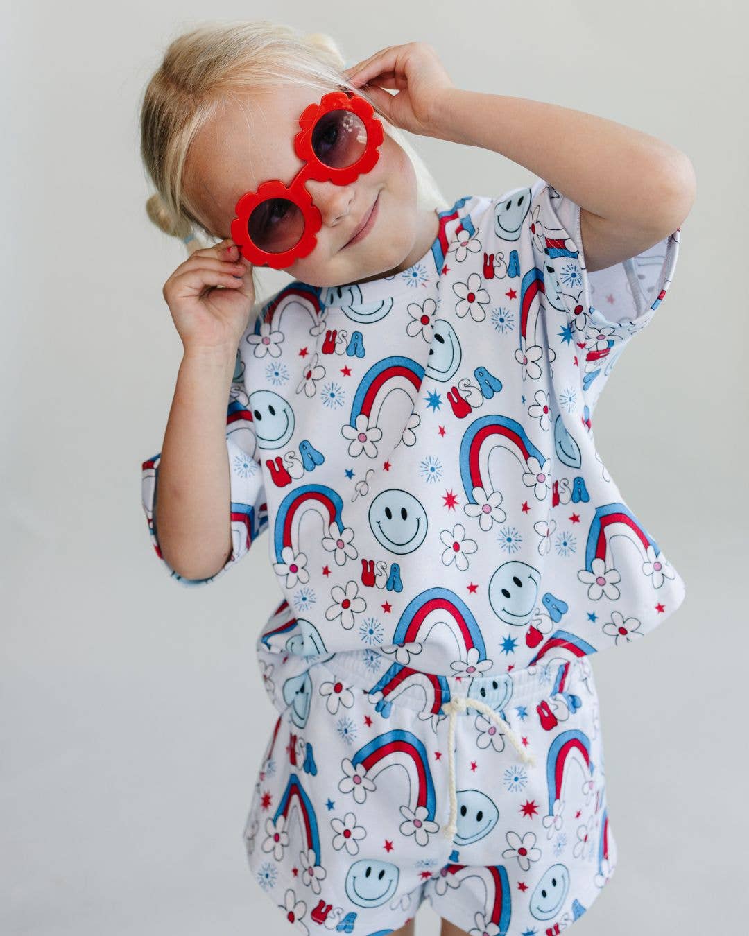 4th of July Kids' Shorts Set | Little Miss USA