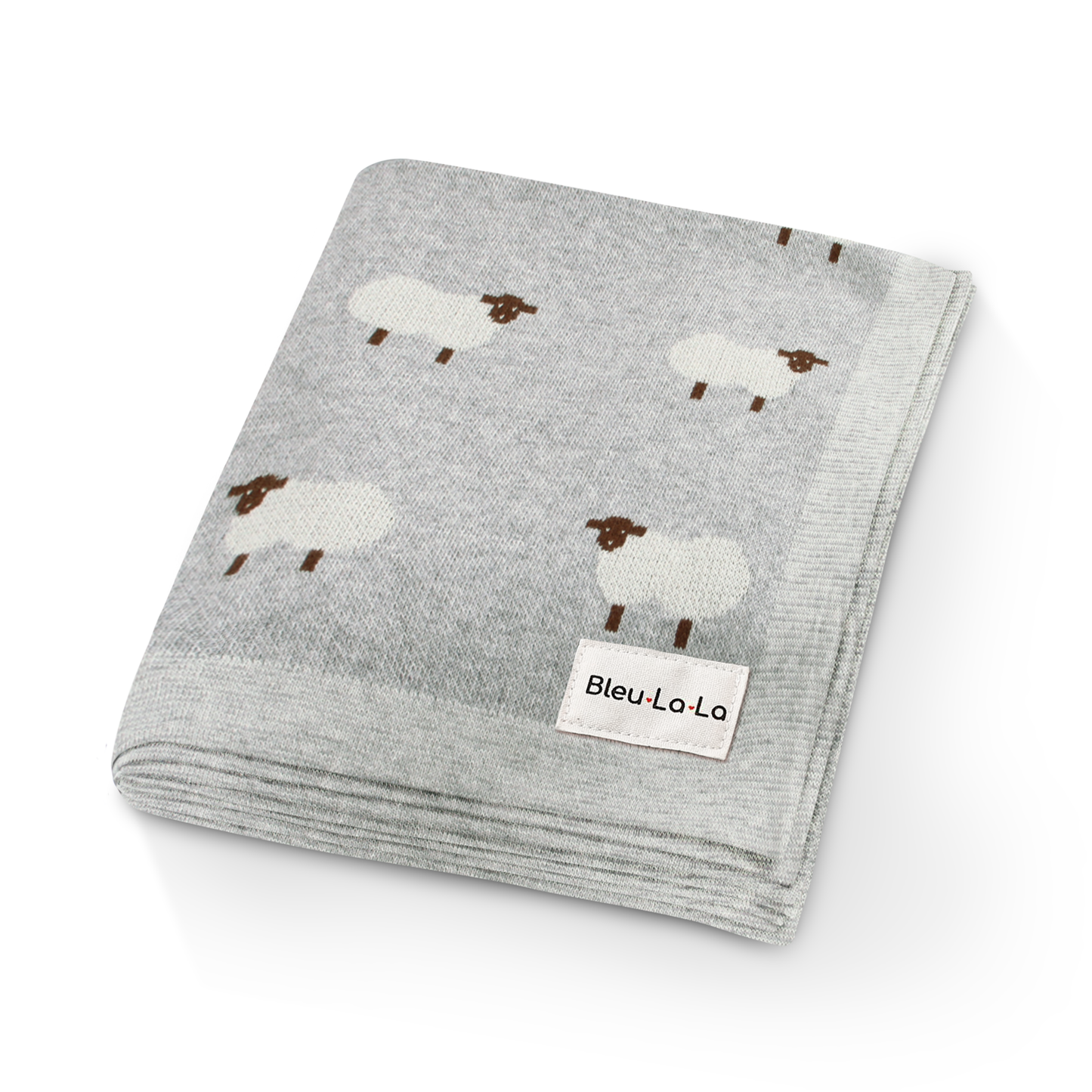 100% Luxury Cotton Swaddle Receiving Baby Blanket - Sheep