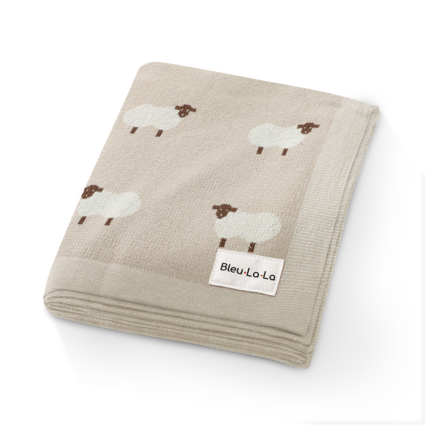 100% Luxury Cotton Swaddle Receiving Baby Blanket - Sheep