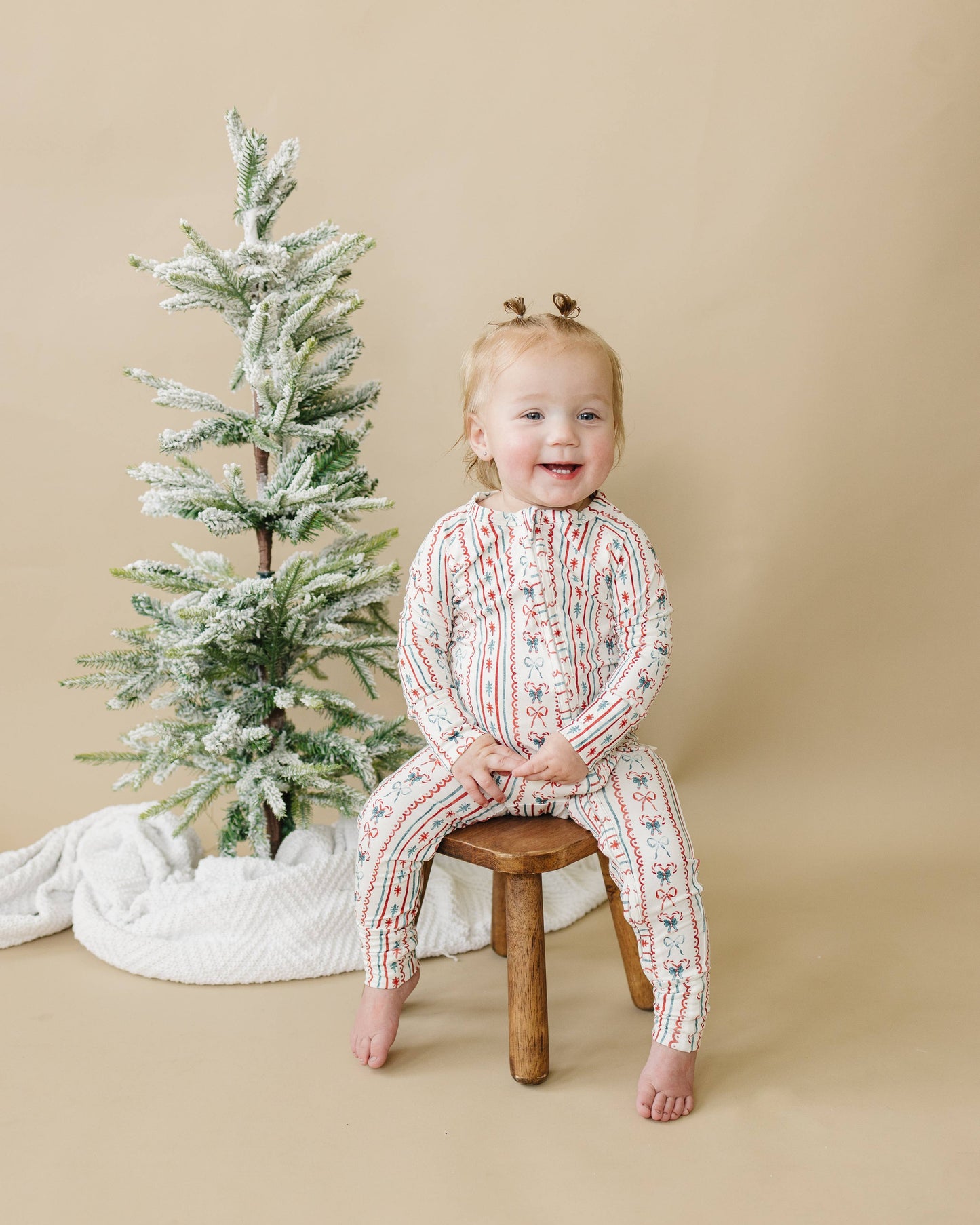 Candy Cane Lane Zippy Romper Christmas Pajamas