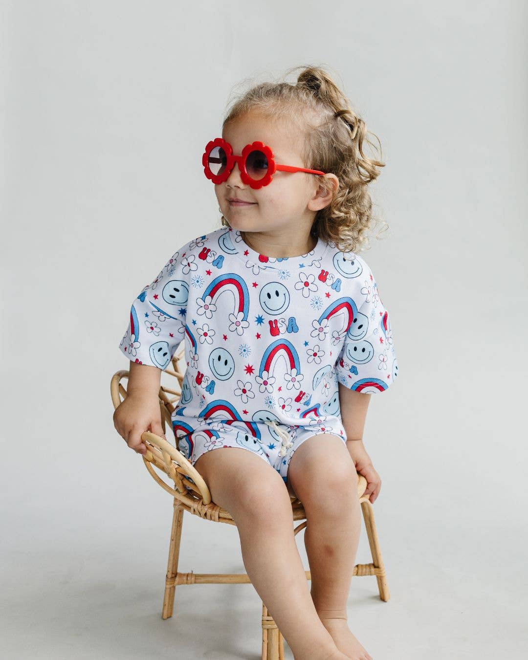 4th of July Kids' Shorts Set | Little Miss USA