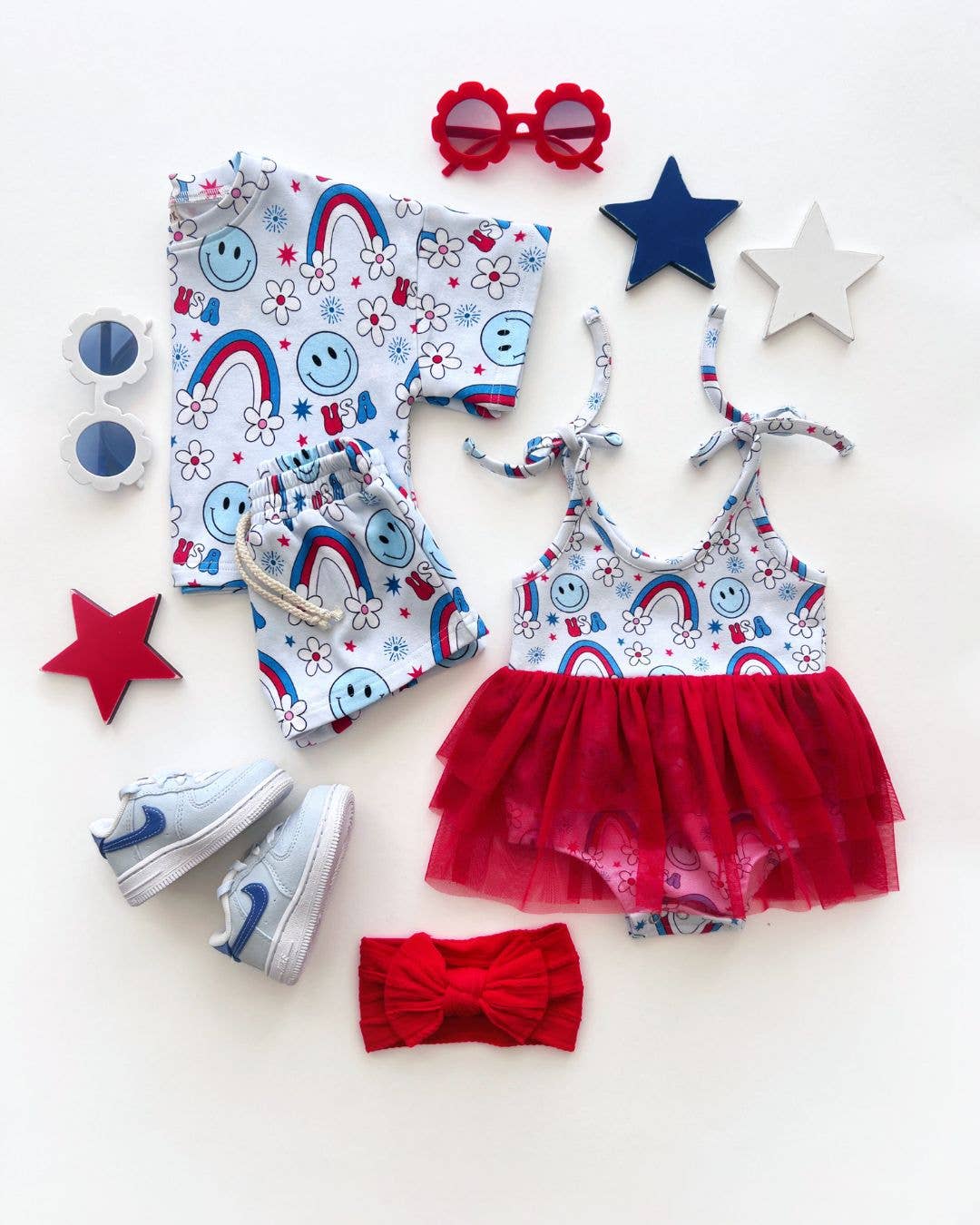 4th of July Kids' Shorts Set | Little Miss USA