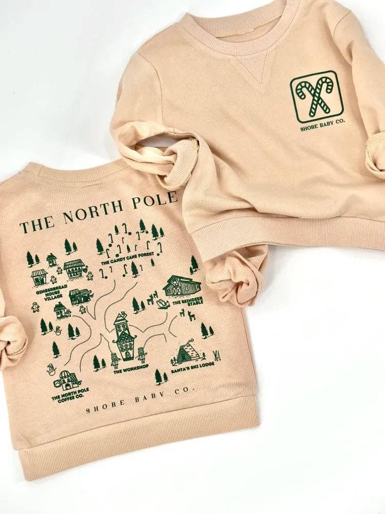 North Pole Map - Pullover - Christmas