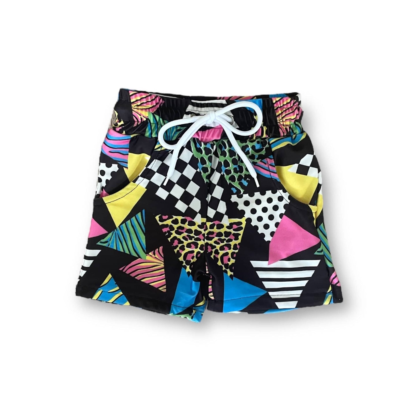 Kids 80's Print Swim Trunk