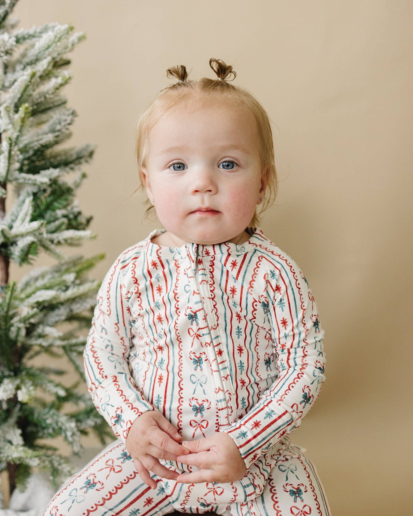 Candy Cane Lane Zippy Romper Christmas Pajamas