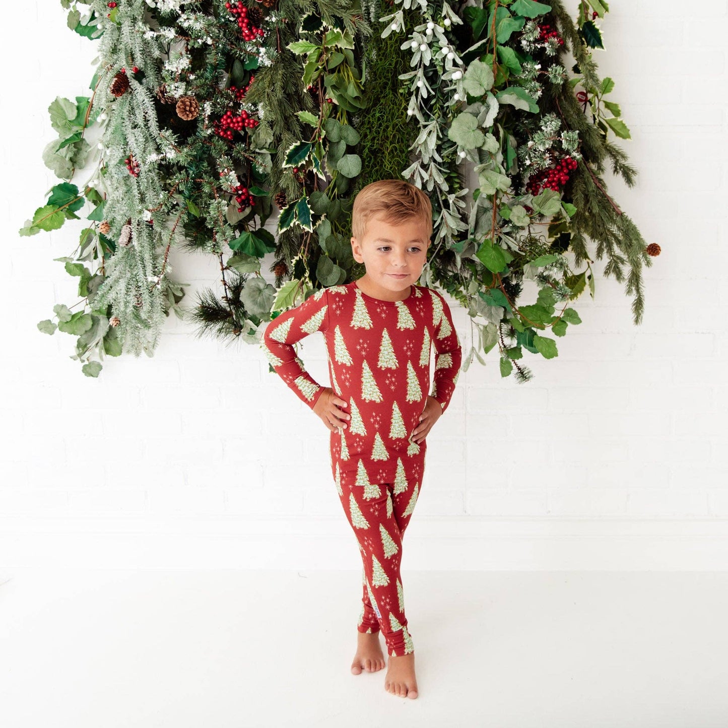 All Spruced Up Christmas Tree Bamboo -  Two Piece Pajamas Set