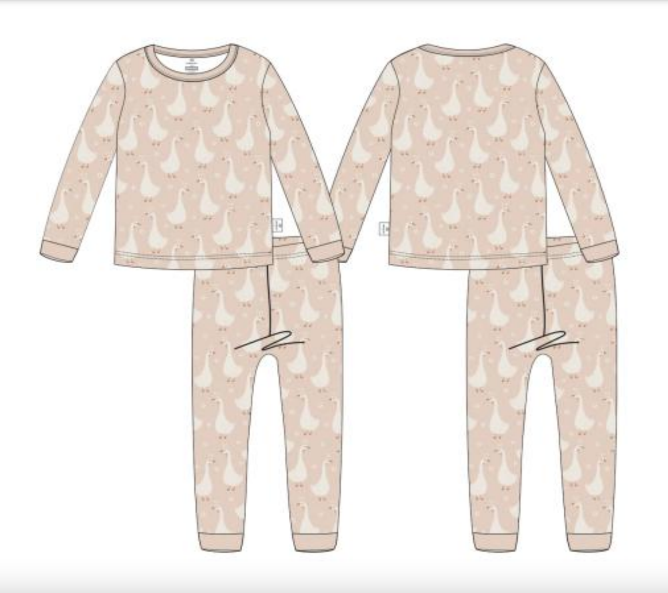 Blush Goose 2pc Bamboo Pajamas