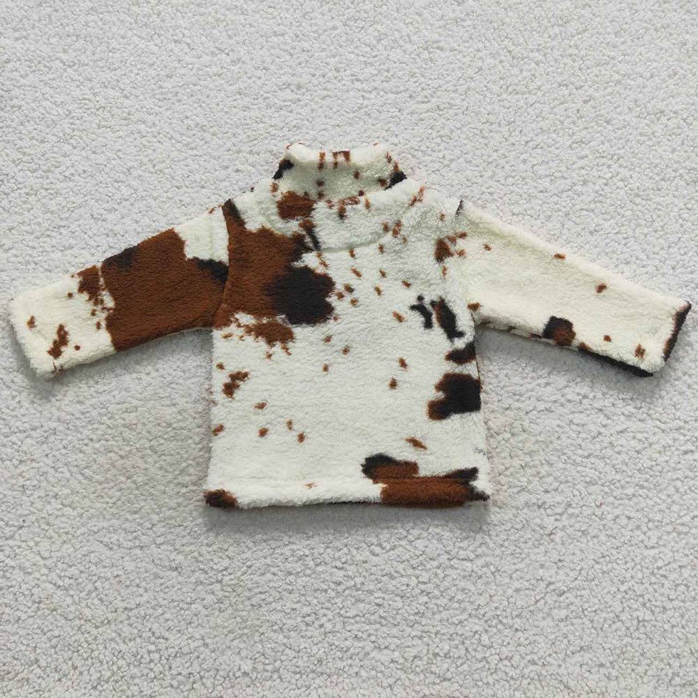 Cowhide Sherpa Pullover