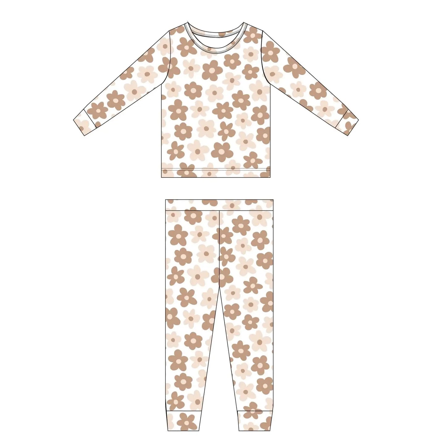 AUTUMN FLORAL | Bamboo baby toddler retro set