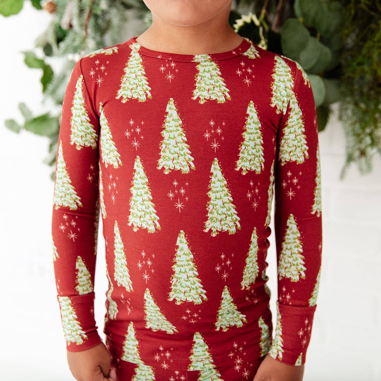 All Spruced Up Christmas Tree Bamboo -  Two Piece Pajamas Set