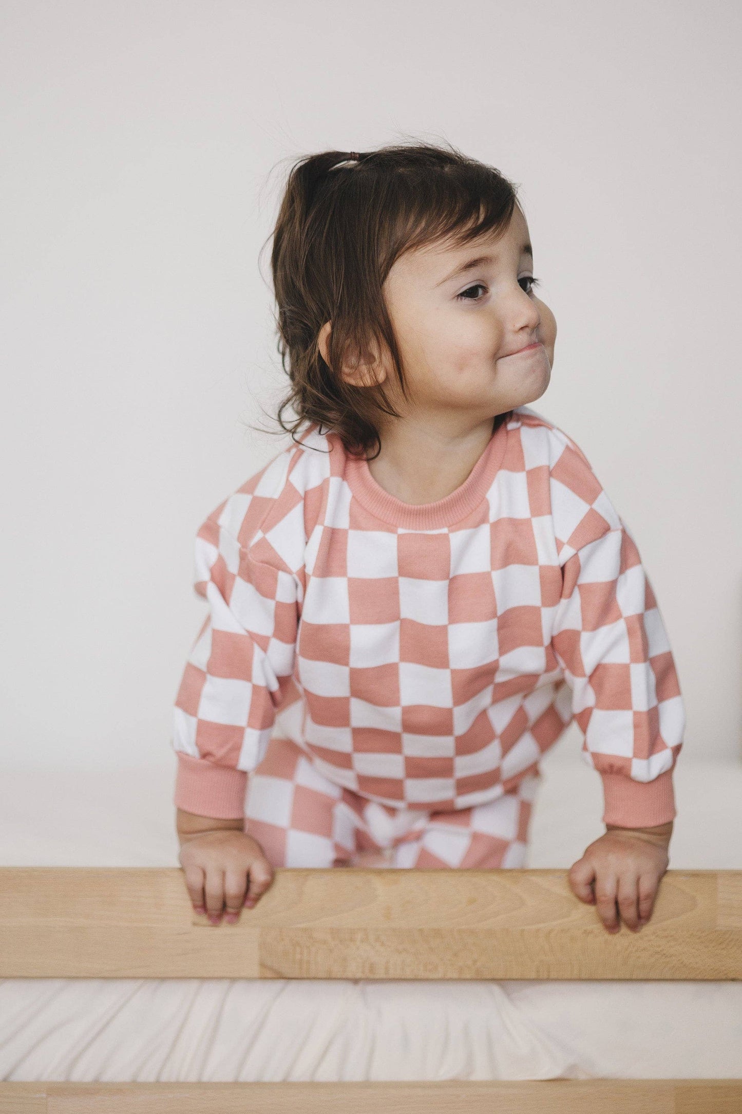 Organic Cotton Checkered 2-Piece Sweatsuit