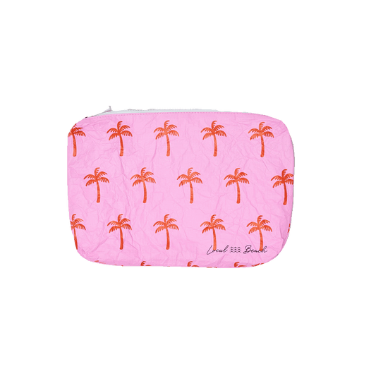 Pink Neon Palms Water Resistant Tyvek Printed Pouch