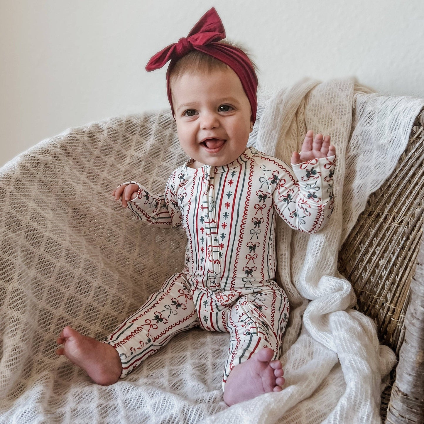 Candy Cane Lane Zippy Romper Christmas Pajamas