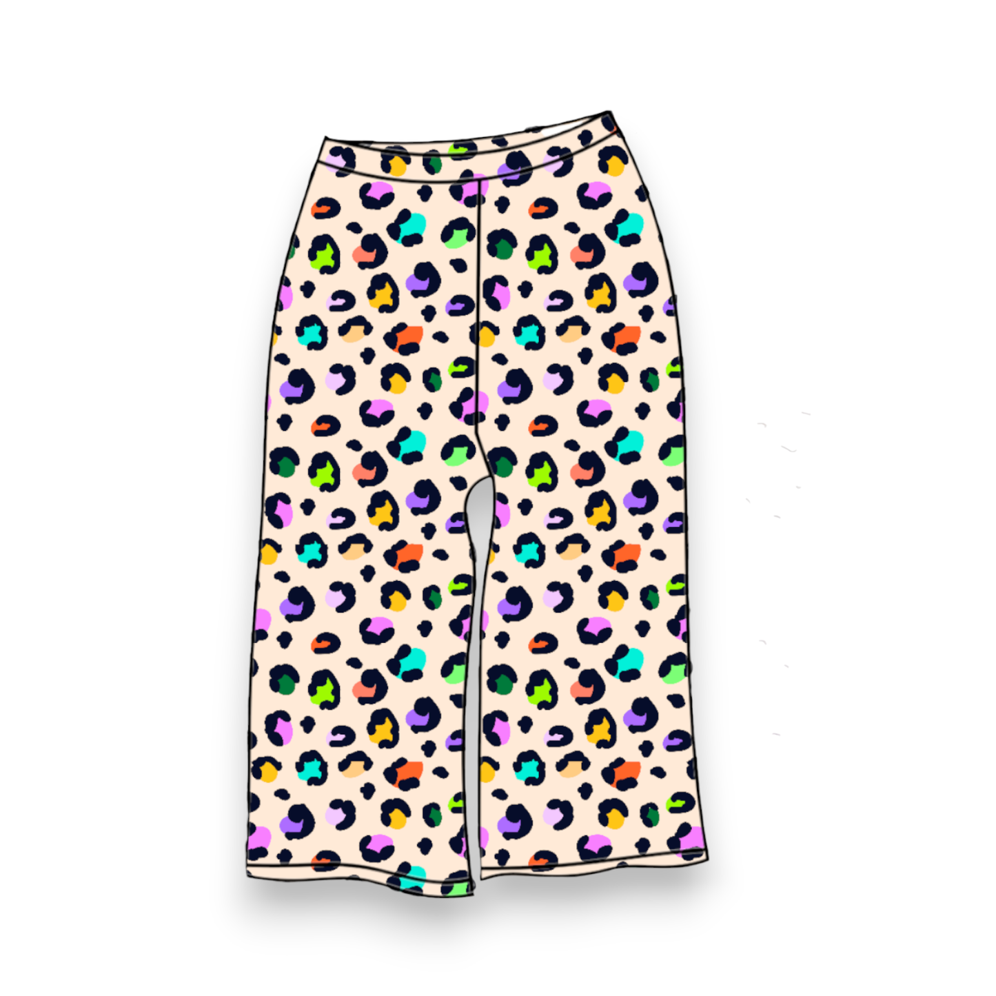 Plisse Kids Wide Leg Pant - Loopy Leopard