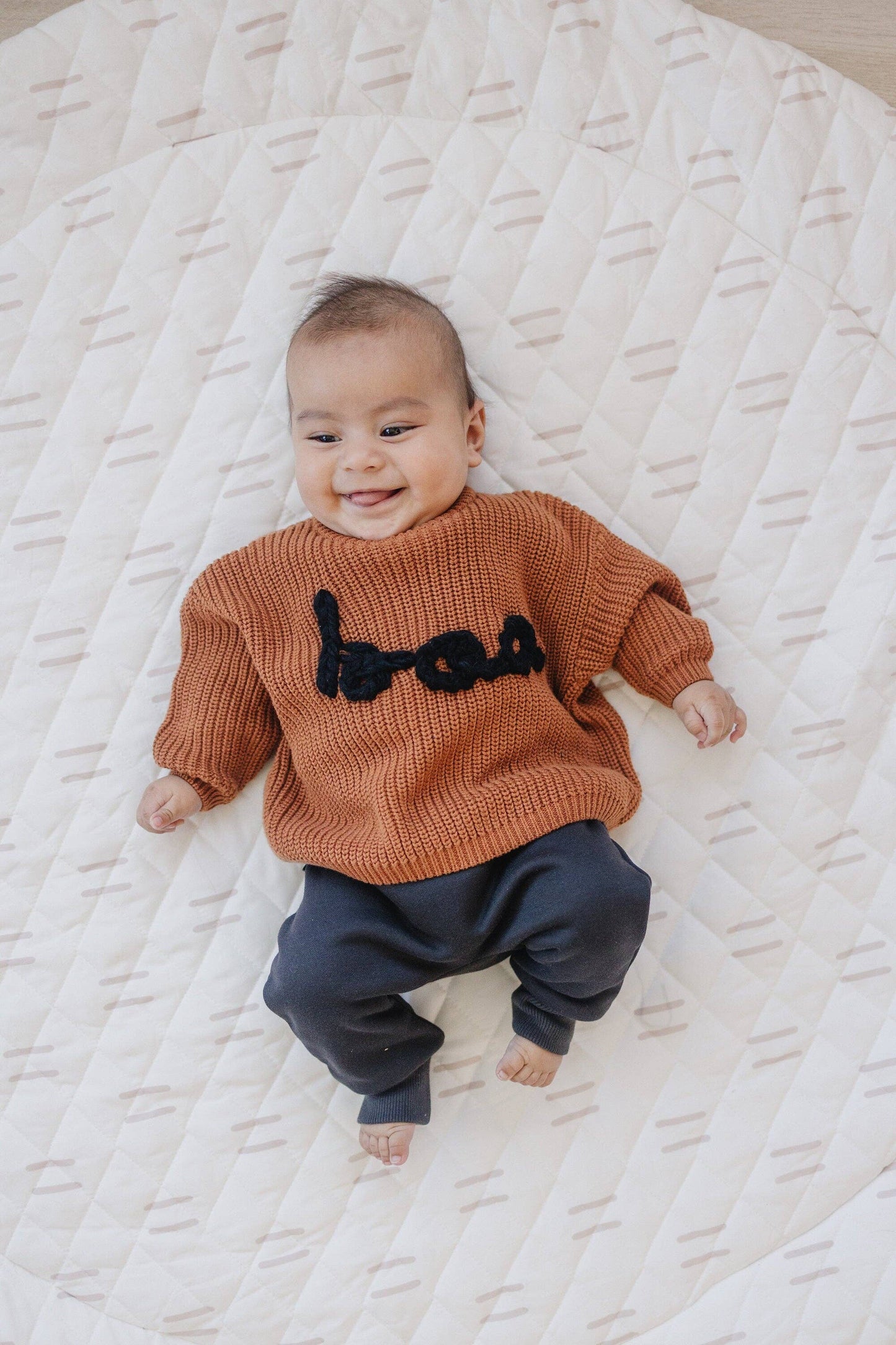 BOO Hand Embroidered Halloween Sweater