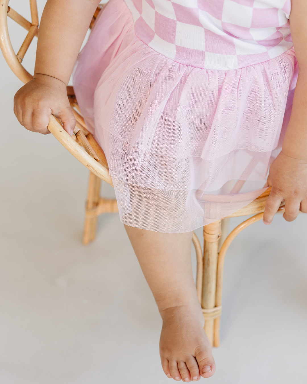 Tutu Romper | Checkered Pink