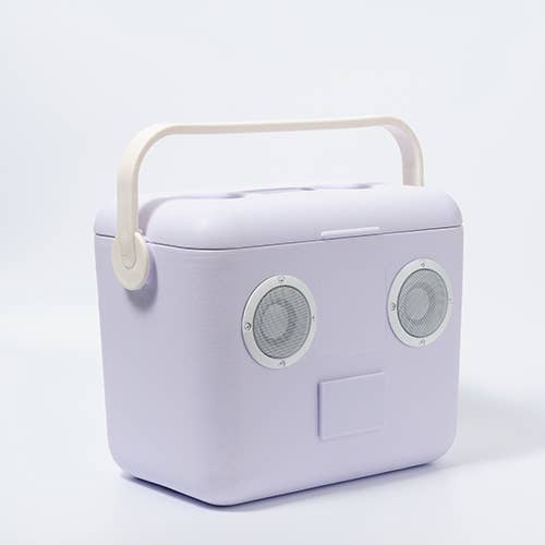 Beach Cooler Box Sounds Speaker Rio Sun Pastel Lilac Cream