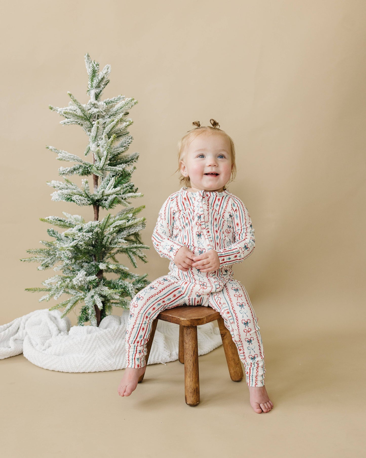 Candy Cane Lane Zippy Romper Christmas Pajamas