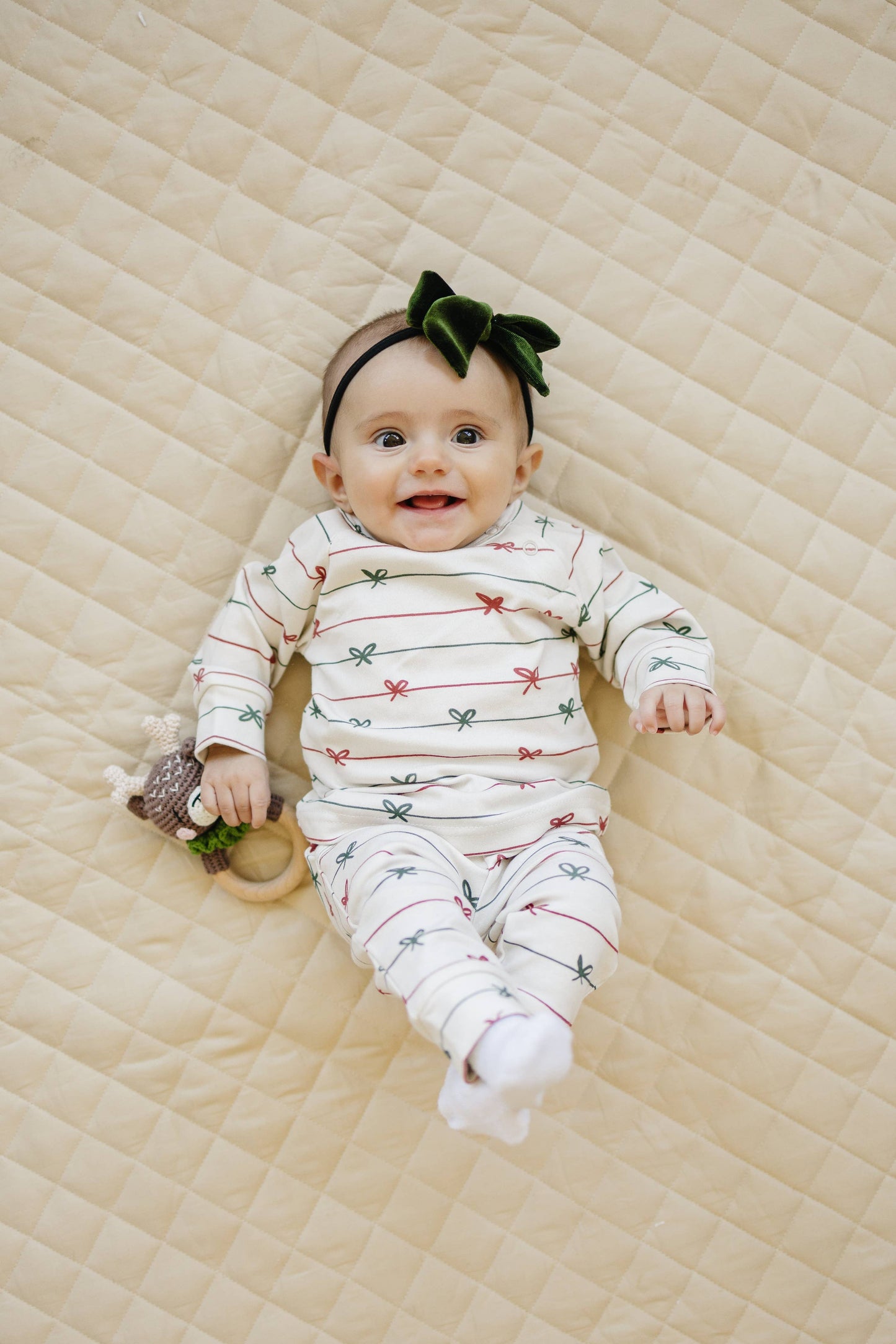 Christmas Bow Organic Cotton Lounge Set