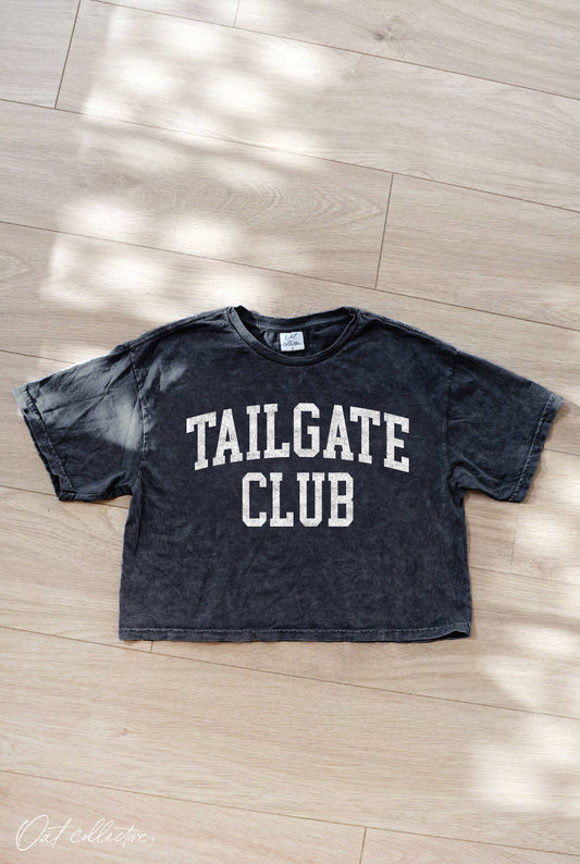 TAILGATE CLUB  Cropped Mineral Graphic Top