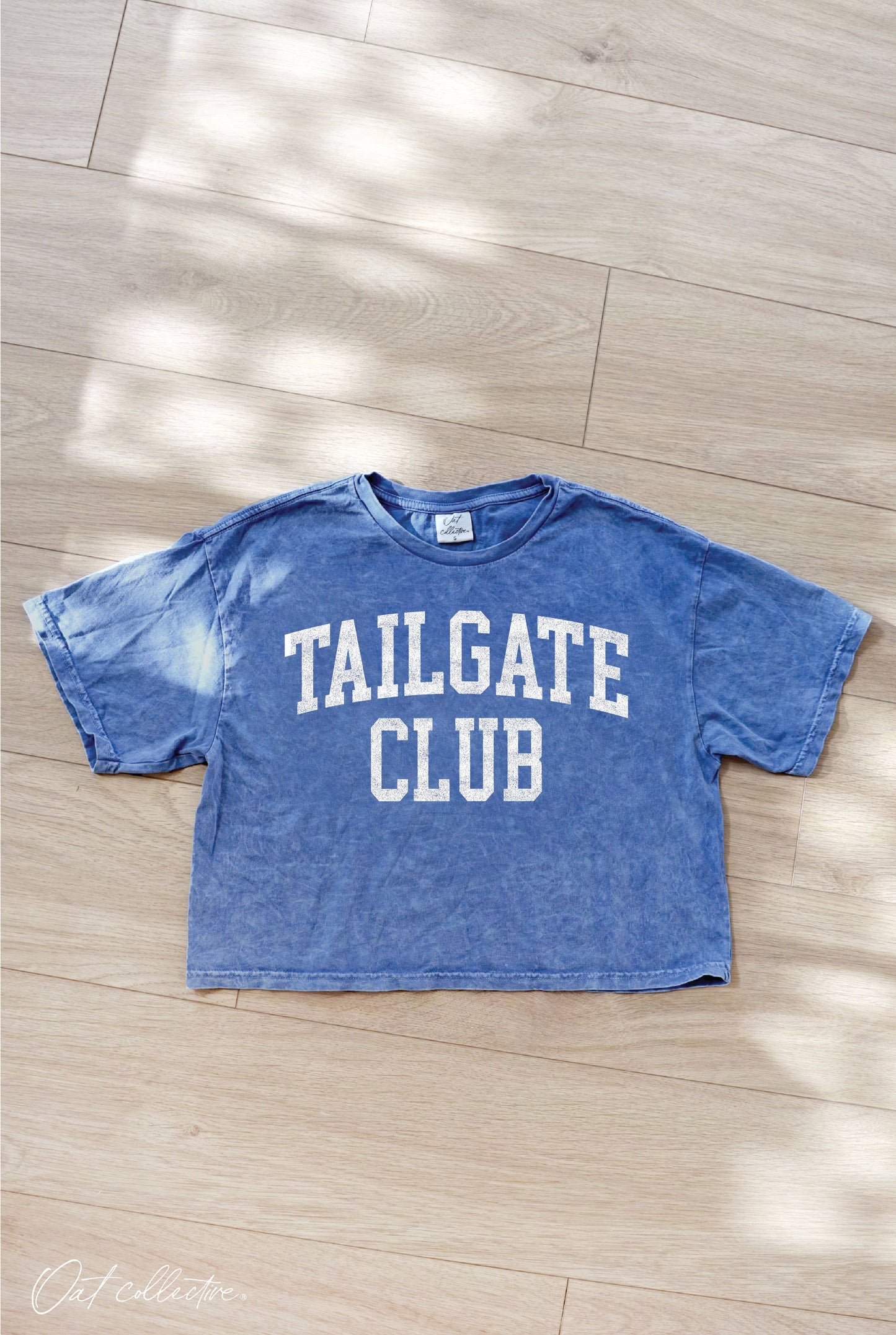 TAILGATE CLUB  Cropped Mineral Graphic Top