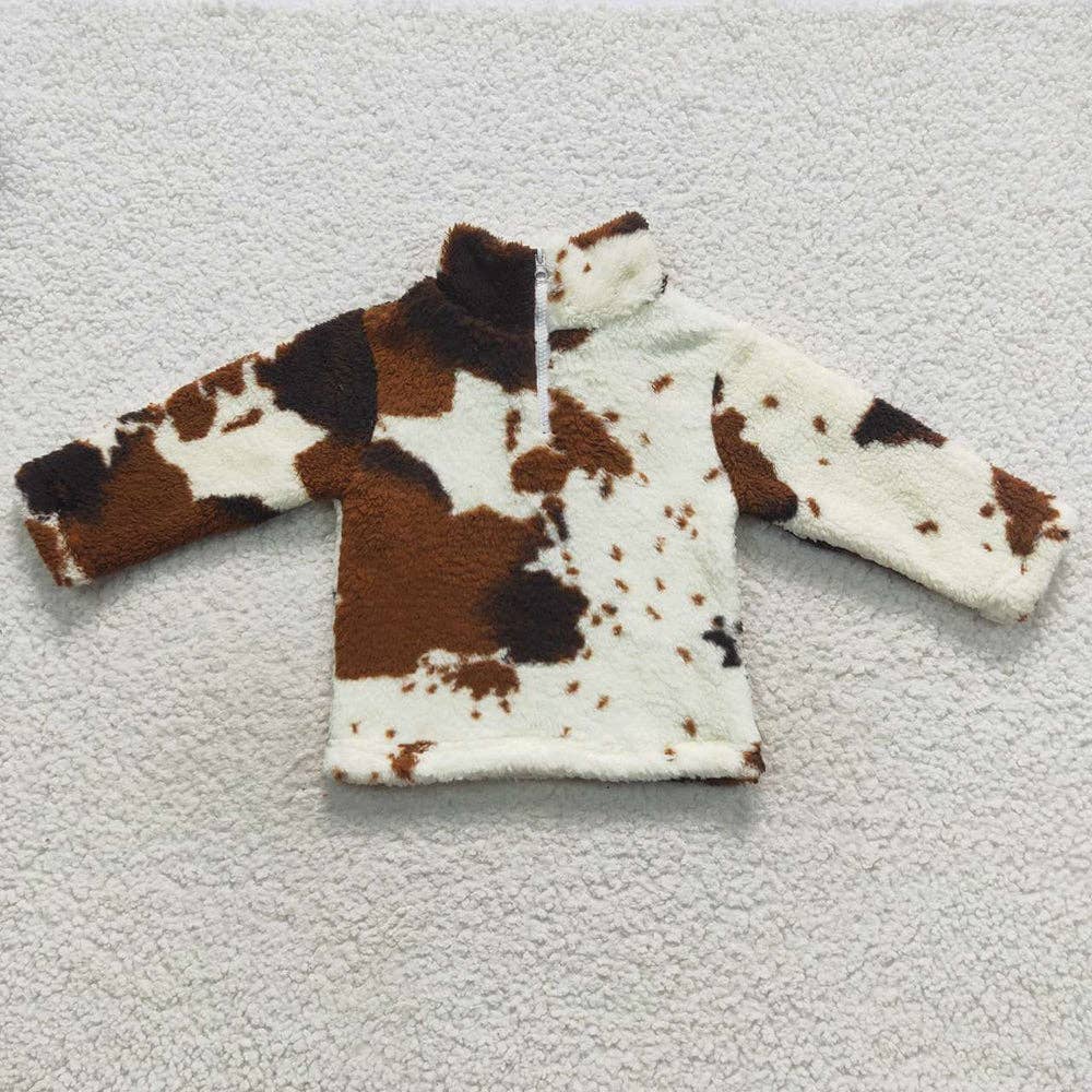 Cowhide Sherpa Pullover