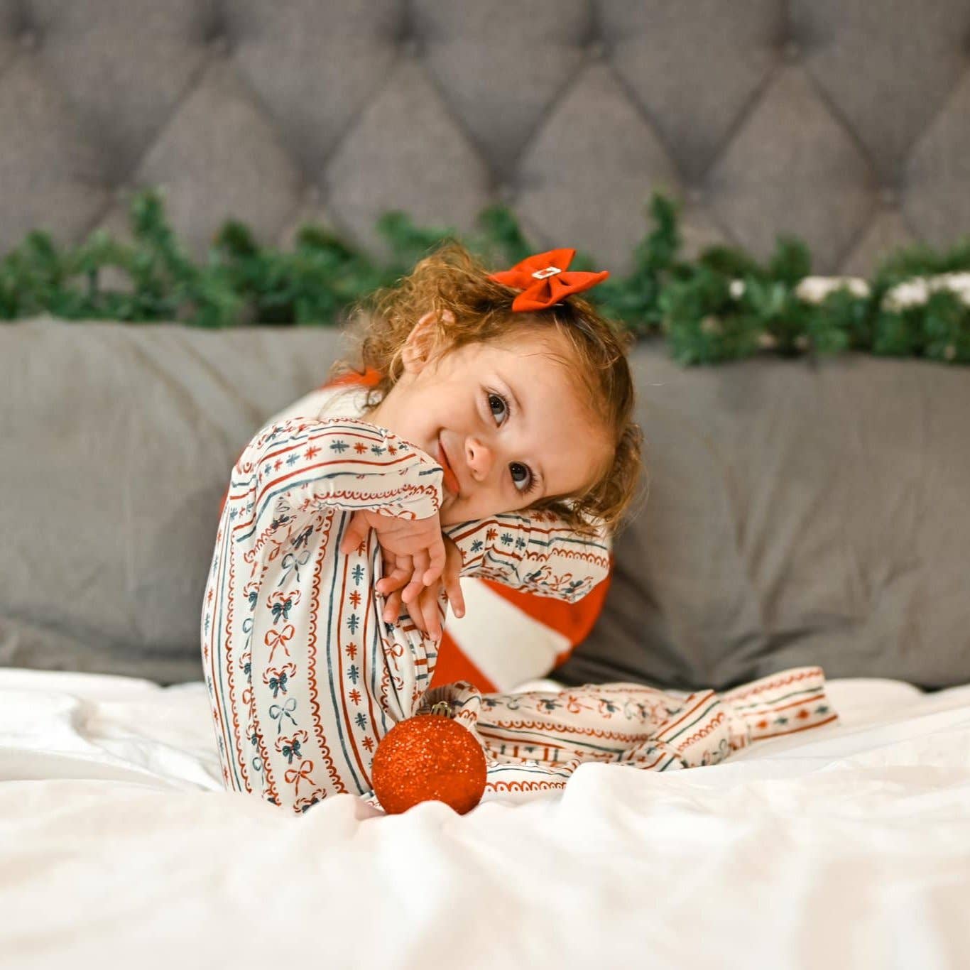 Candy Cane Lane Zippy Romper Christmas Pajamas