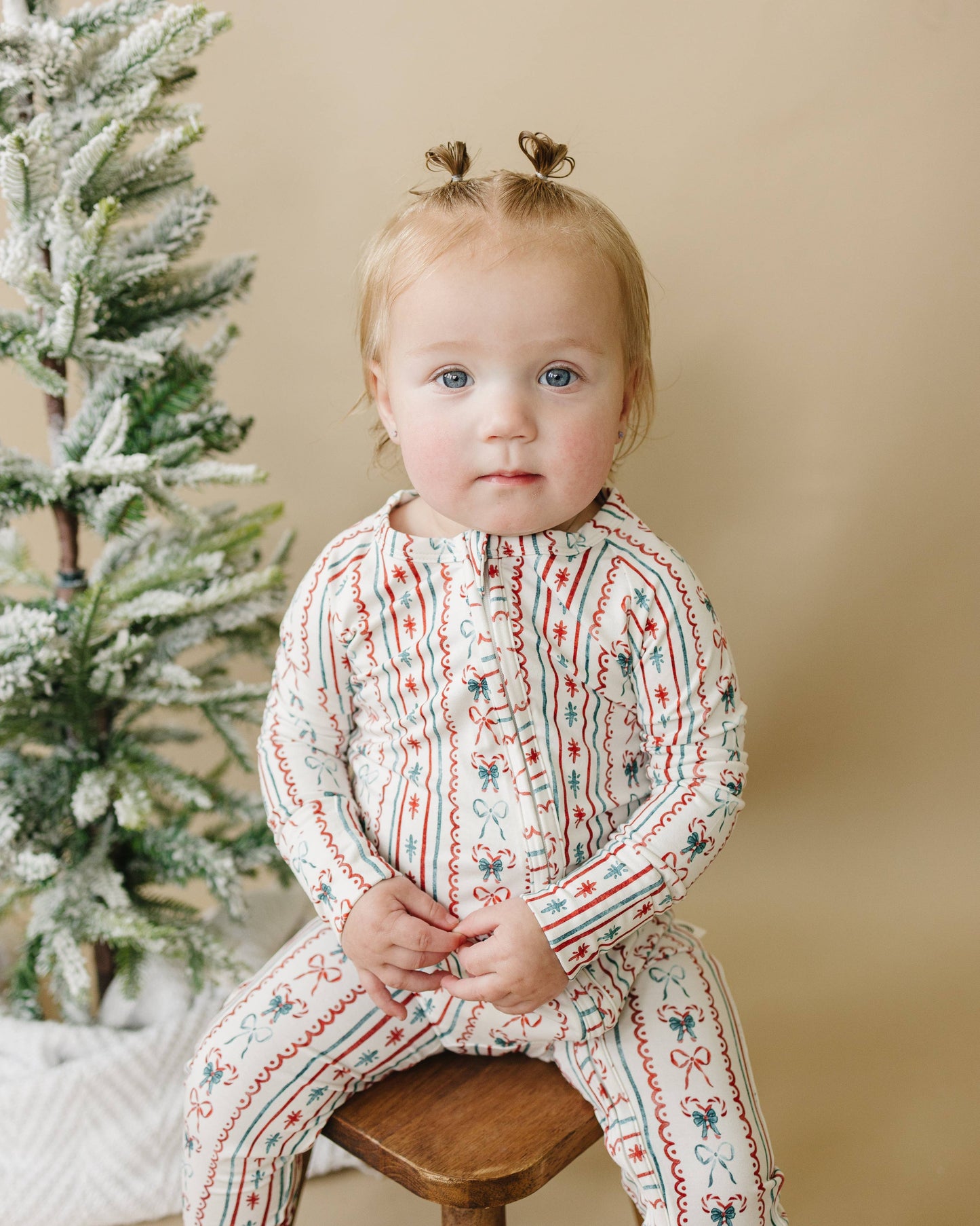 Candy Cane Lane Zippy Romper Christmas Pajamas