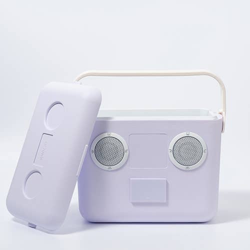 Beach Cooler Box Sounds Speaker Rio Sun Pastel Lilac Cream