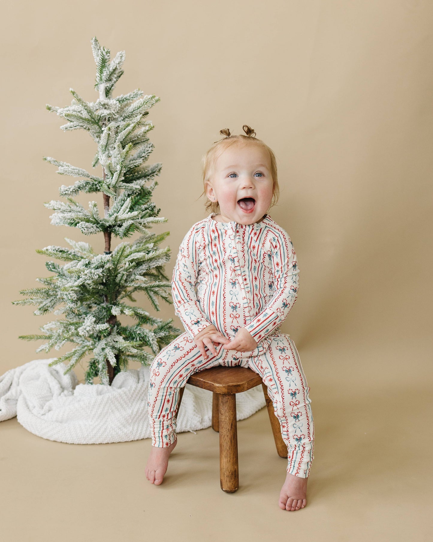 Candy Cane Lane Zippy Romper Christmas Pajamas