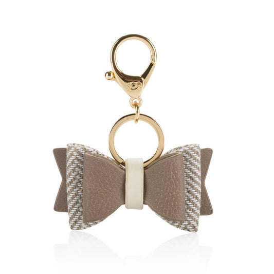 Vanilla Latte Boss Bow™ Keychain Charm