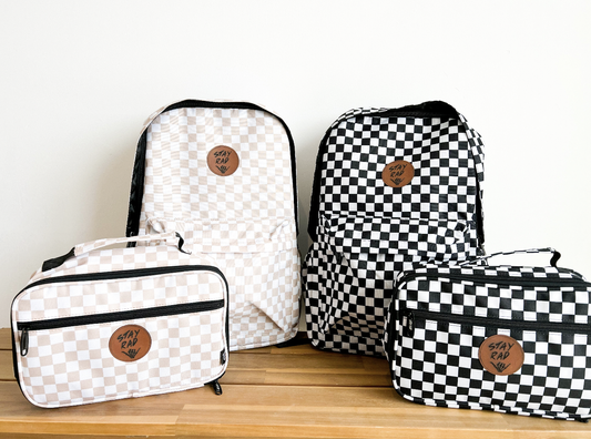 Stay Rad Checkered Backpack/Lunchbox