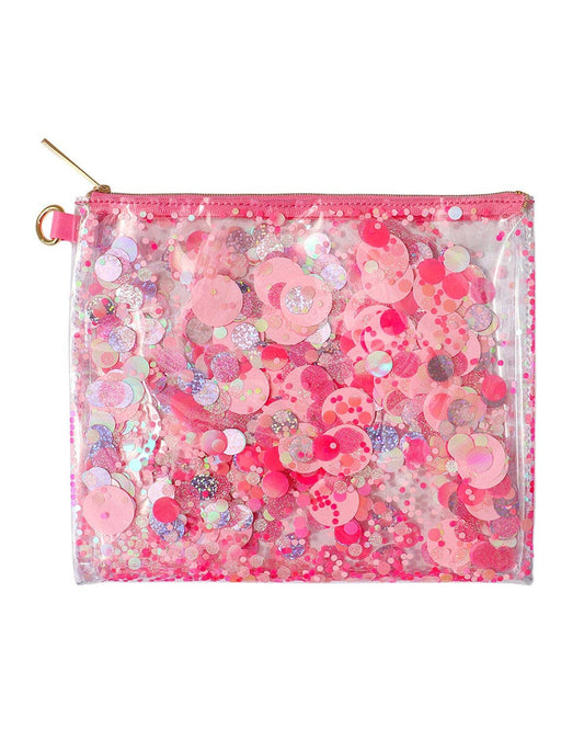 Pink Party Confetti Everything Pouch