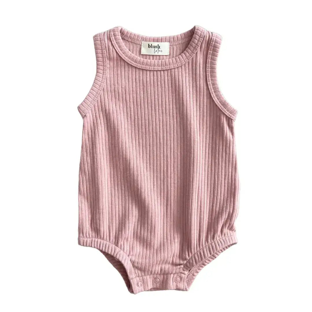 PRESLEY (dusty pink) | Sleeveless | Ribbed Baby Bodysuit