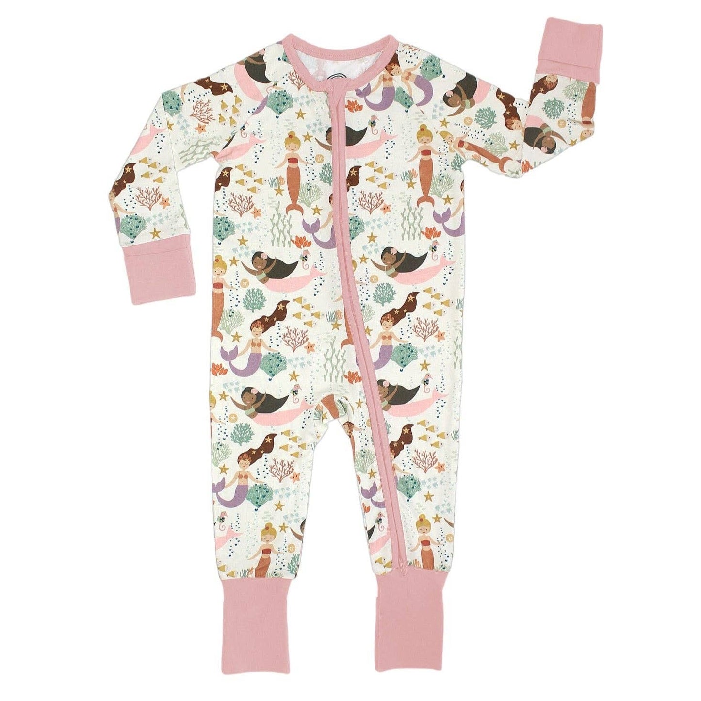 Mermaid Bamboo Baby Pajama - Making Waves, Convertible