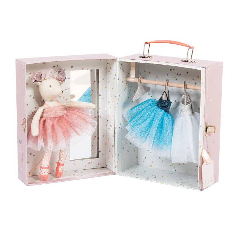 Suitcase Ballerina Mouse&Tutus in Wardrobe - Doll