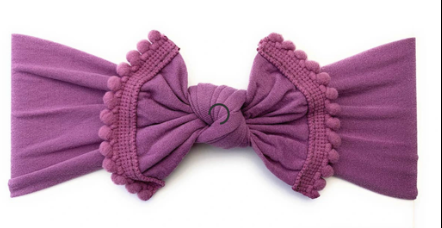 Baby Wisp - Midnight Mauve Pom Pom Headband