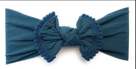 Baby Wisp - Teal Pom Pom Headband