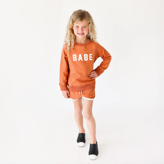 Tiny Trendsetters - Terracotta Babe Crewneck