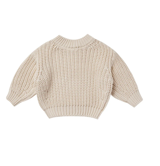 Quincy Mae - Natural Chunky Knit Sweater