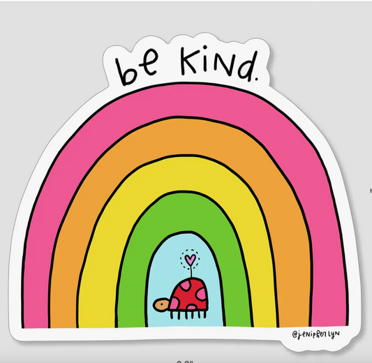 Nightly Doodles - Be Kind Rainbow Sticker