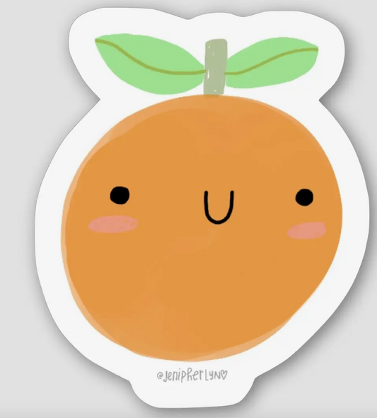 Nightly Doodles - Kawaii Orange Sticker