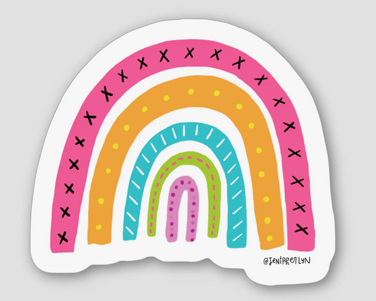 Nightly Doodles - Pattern Rainbow Sticker